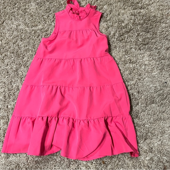 NWT Mud Pie Pink Bow Neck Dress. Size Small - Picture 7 of 11